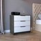 Tuhome Kaia 3 Drawers Dresser, Superior Top, Smokey Oak/White CIB5533 - alternate 7
